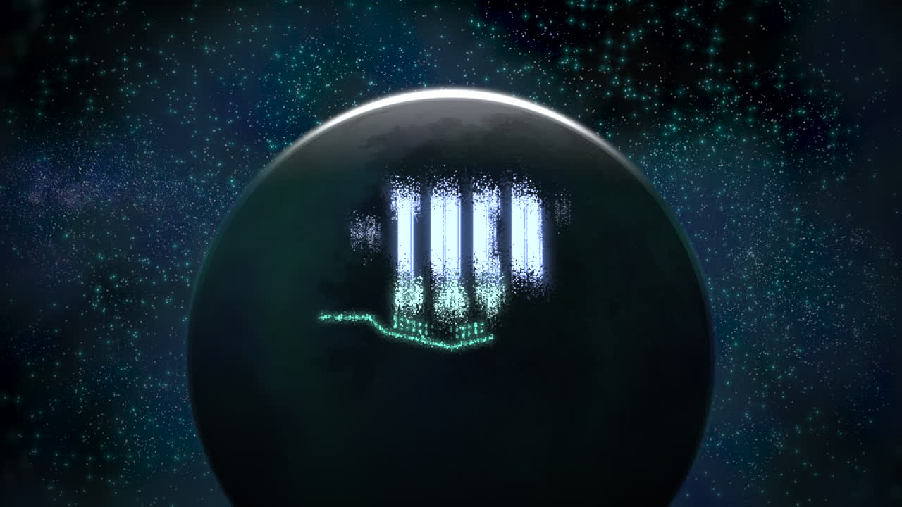 día de la madre con un gran planeta y un destello de estrella en la galaxia