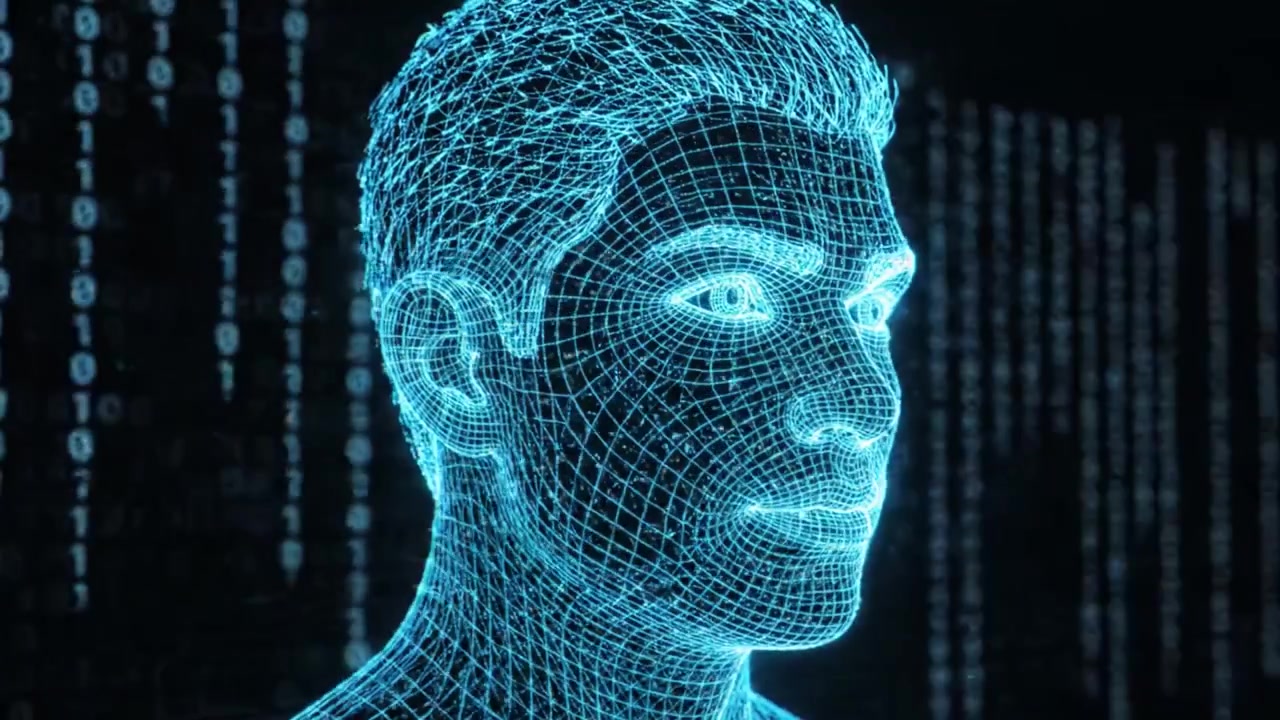 Esplorando il Mondo Affascinante della Creatività Digitale attraverso Rappresentazioni Olografiche di Caratteristiche Umane in Straordinari Modelli Wireframe 3D