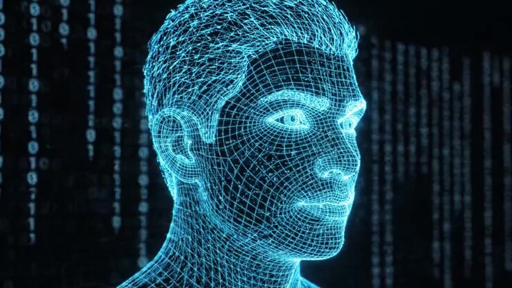 Esplorando il Mondo Affascinante della Creatività Digitale attraverso Rappresentazioni Olografiche di Caratteristiche Umane in Straordinari Modelli Wireframe 3D
