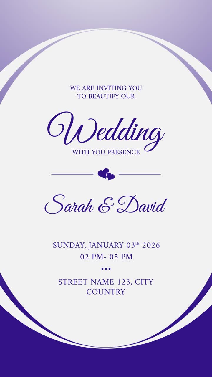 Wedding Invitation 2 - Social Media Video Template