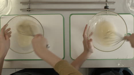 baking and mixing ingredients in the kitchen