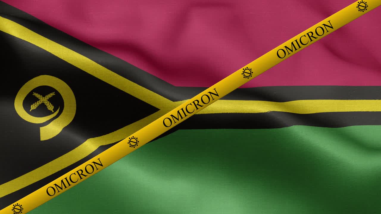 바누아투의 발에 오미크론 변종과 금지 줄무 - 바누아튜의 불
