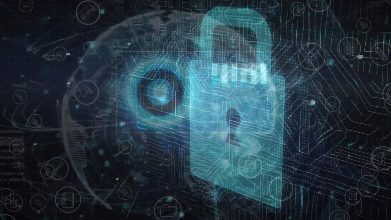 animación del procesamiento de datos en todo el mundo