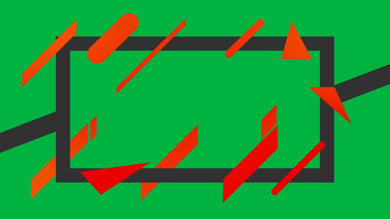 Abstract Motion Graphics with Geometric Shapes on Green Screen