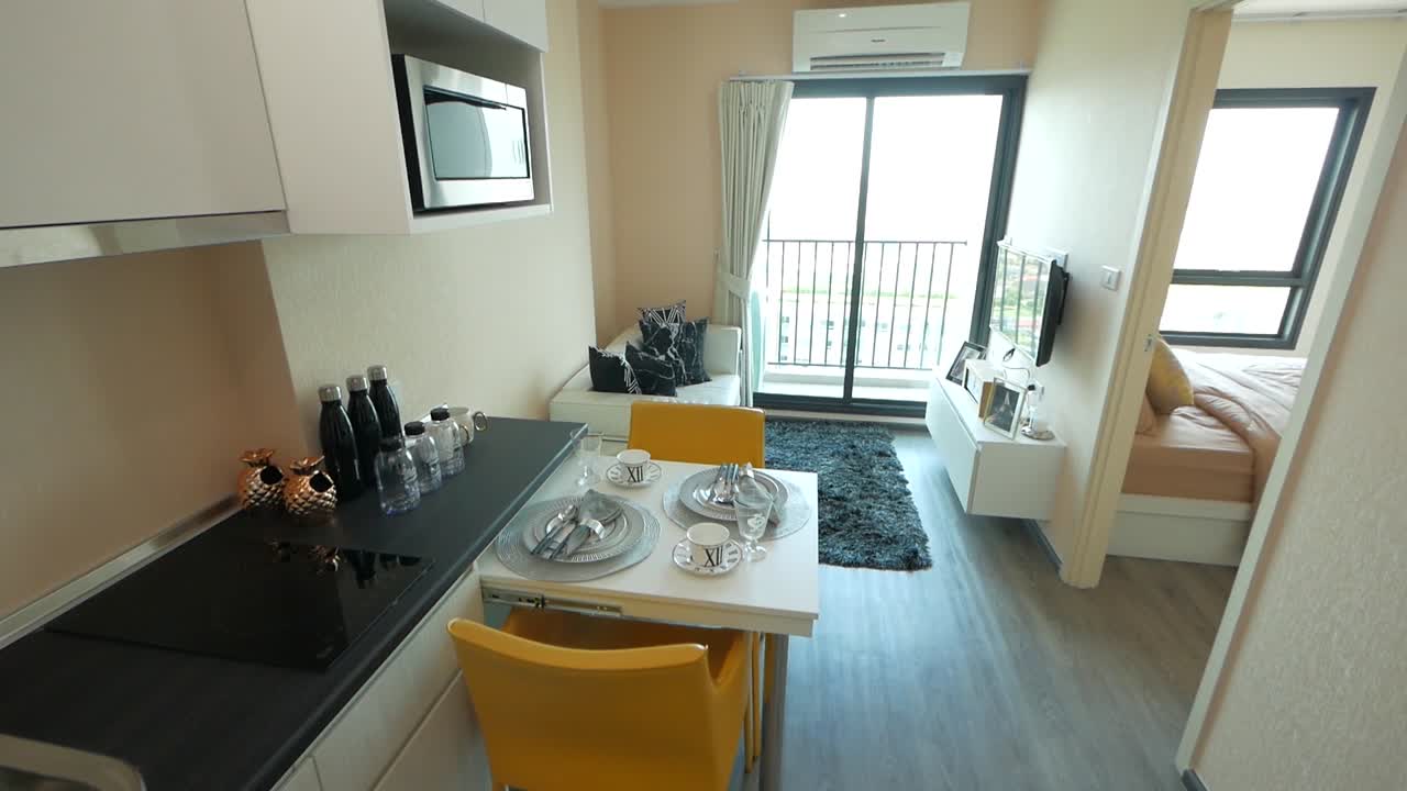 Modern Apartment Decoration Walkthrough from the Dining Area to the Living Area