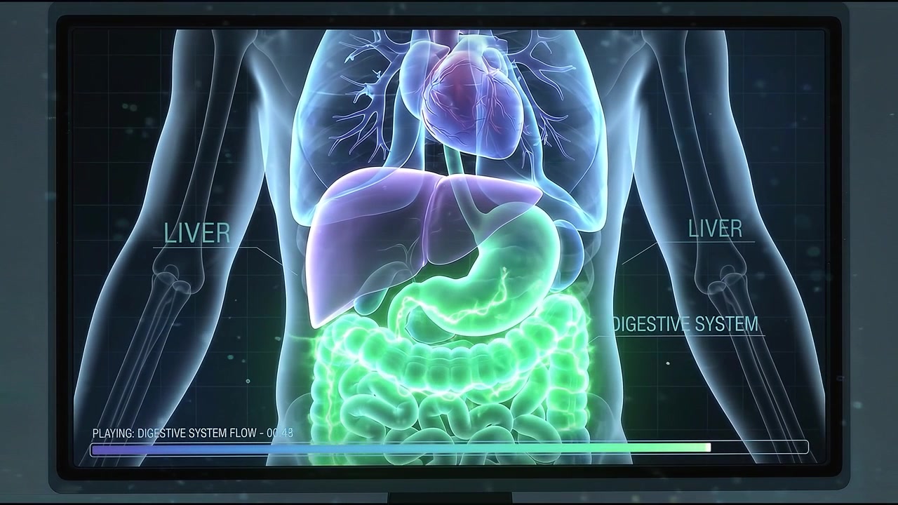 Medical Animation of Human Digestive System Function