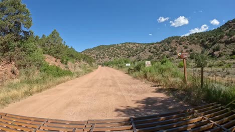 scenic dirt road through a canyon