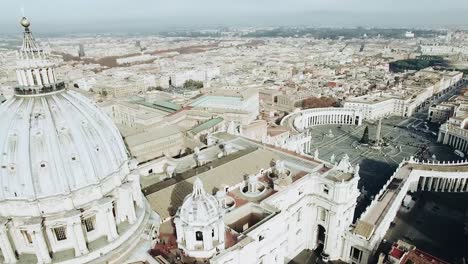 aerial view of vatican city and st. peter's square