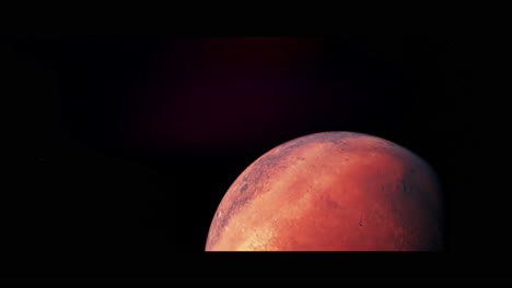 planet mars viewed from space