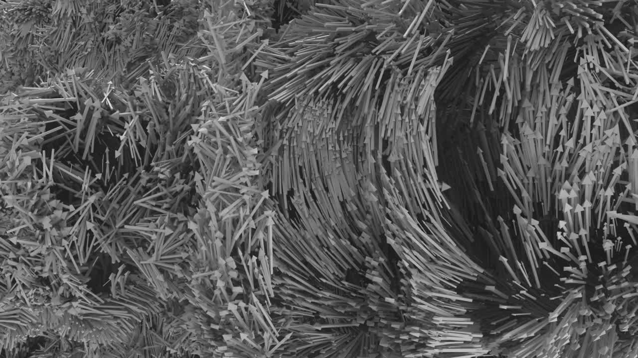 las flechas abstractas explotan a través del cuadro.