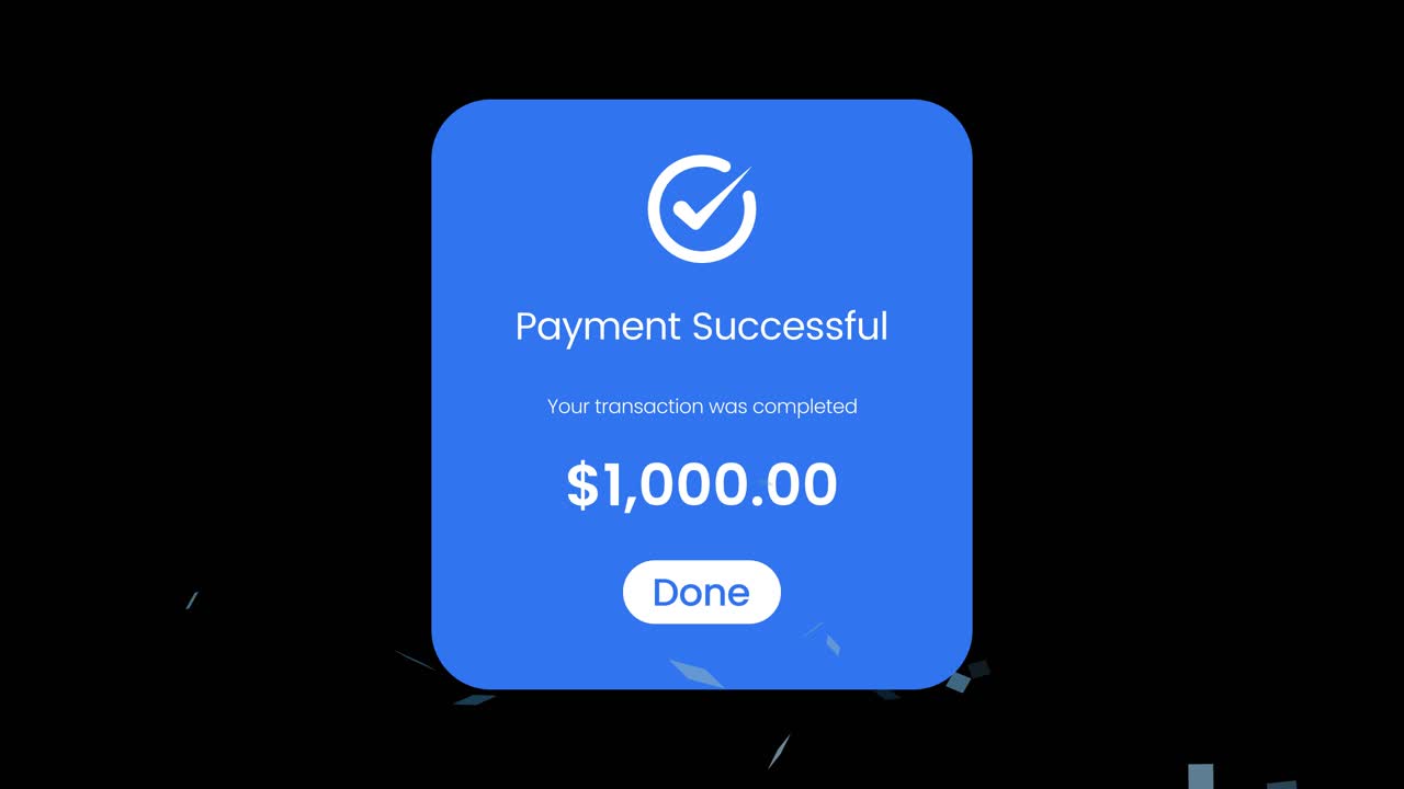 Digital Payment Successful with Increasing Amount and Confirmation