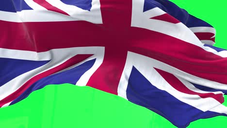 detalle de la bandera nacional del reino unido volando en el viento