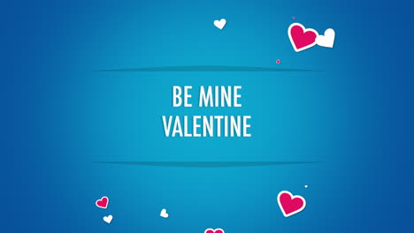 Animated-closeup-Be-Mine-Valentine-text-and-motion-romantic-red-hearts-on-Valentines-day-background