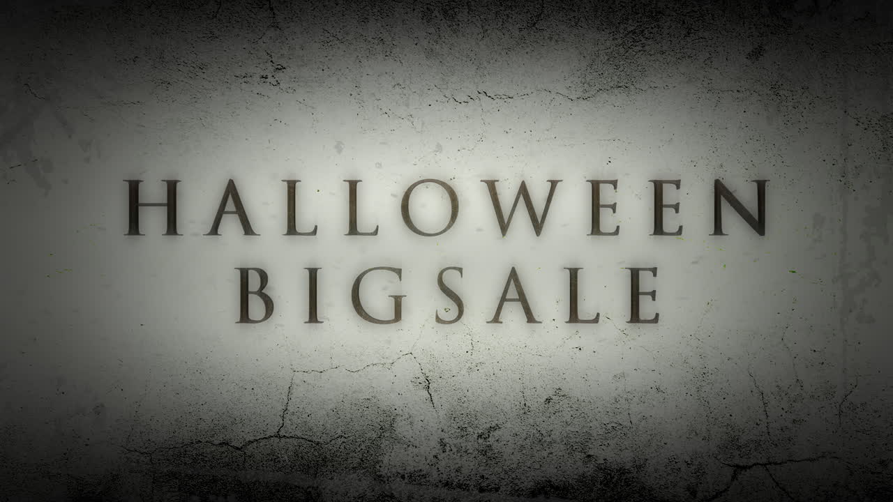 Halloween Stort salg på mørk hvit grunge-vegg