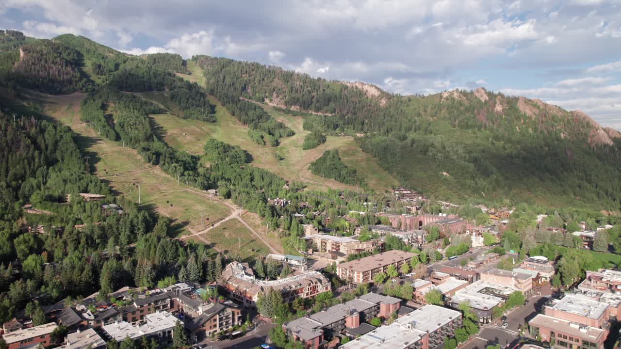 Aspen Mountain in the Summer, Rocky Mountains, Nature Aerial 4K