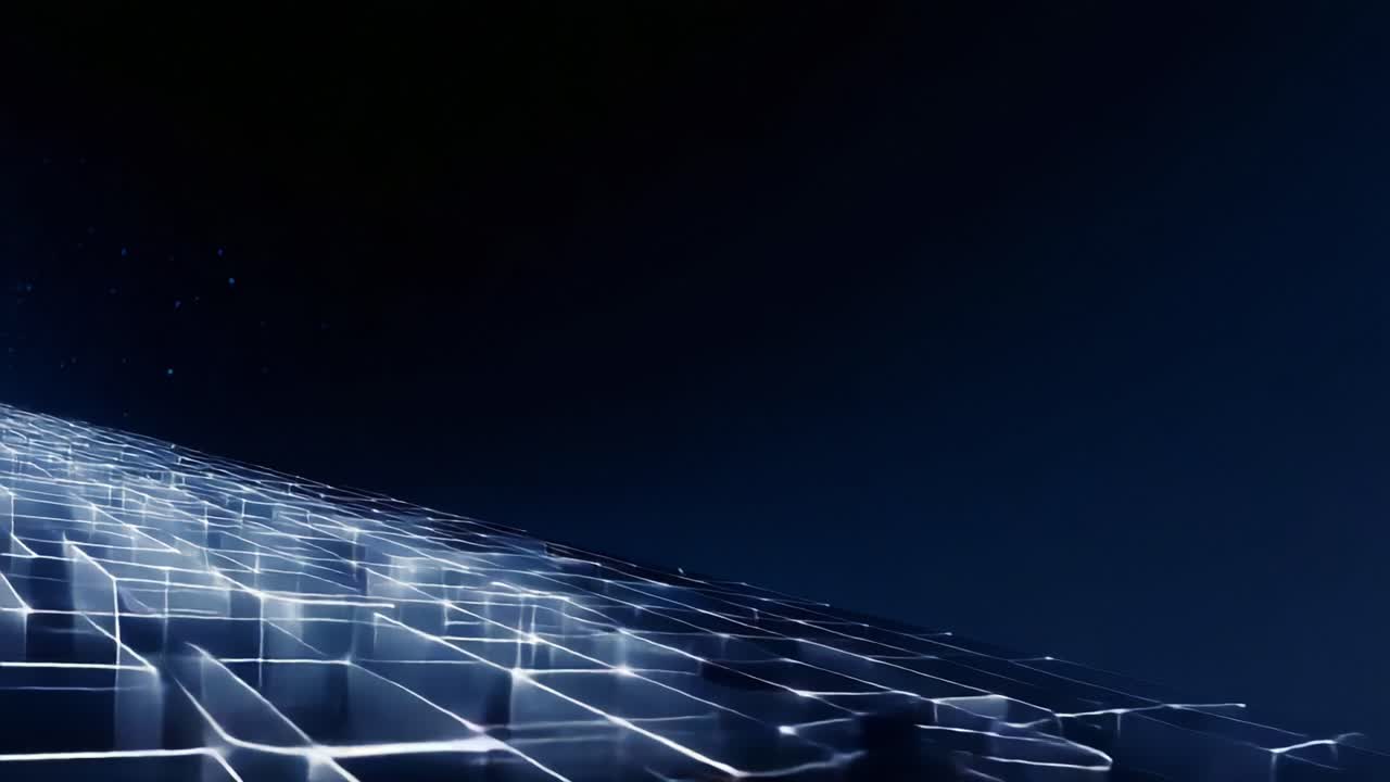 A Stunning Visual Representation of Futuristic Technology: A Series of Glowing Cubes on a Dark Background Creating a Dynamic and Engaging Perspective of Modern Digital Landscapes