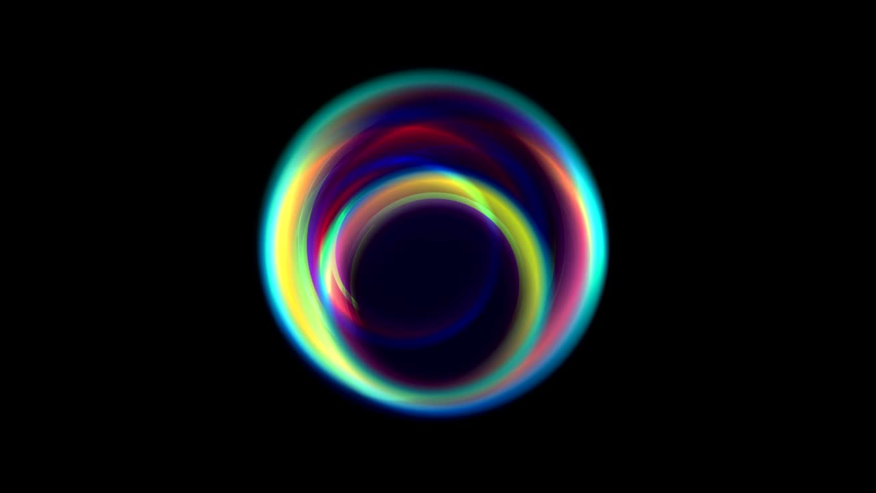 animación de video de logotipo circular abstracto de color brillante