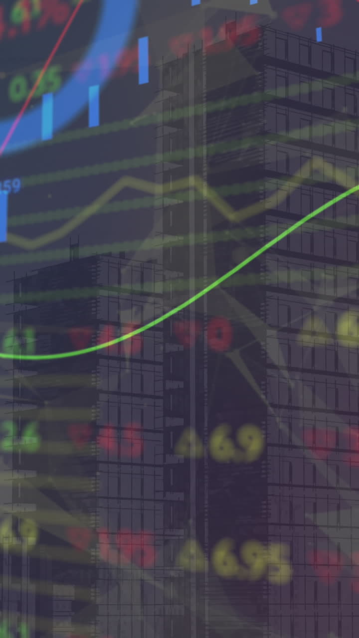 animación del procesamiento de datos sobre el paisaje urbano