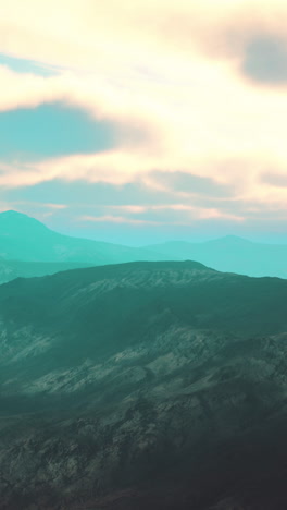 mountain range at sunset