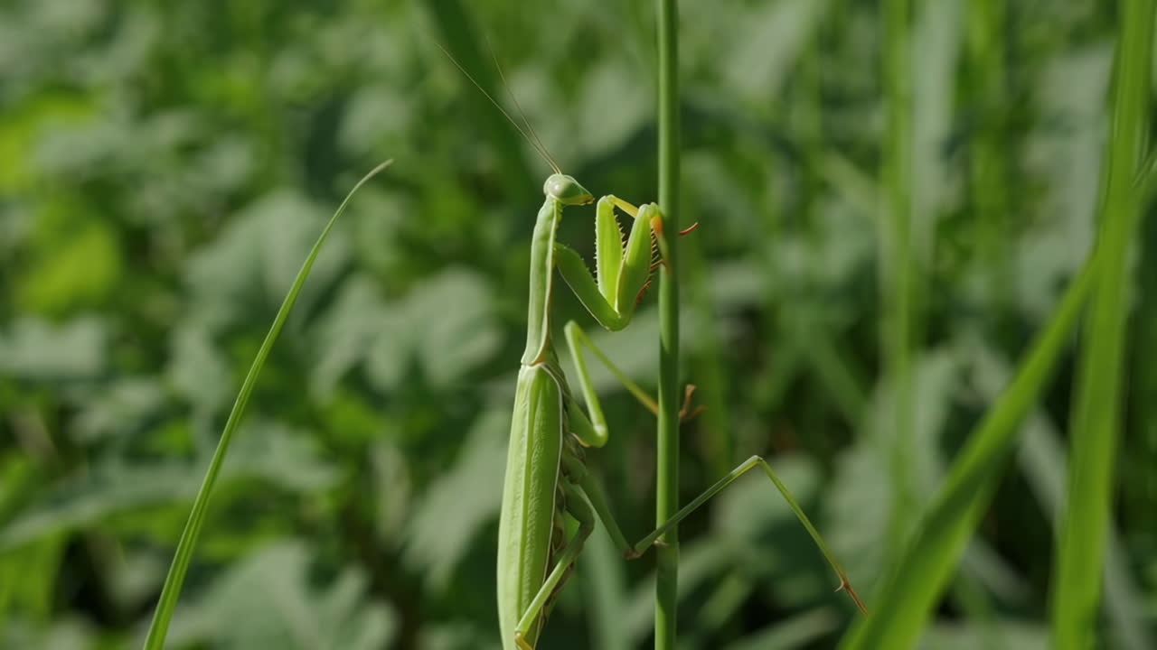 Praying Mantis on Grass