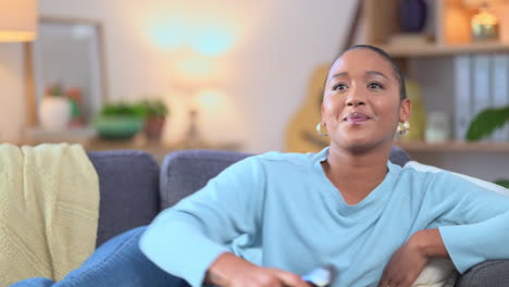 comfortable student watching tv at home