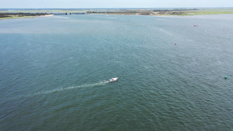 An-aerial-drone-view-over-Jones-Inlet-on-a-sunny-day