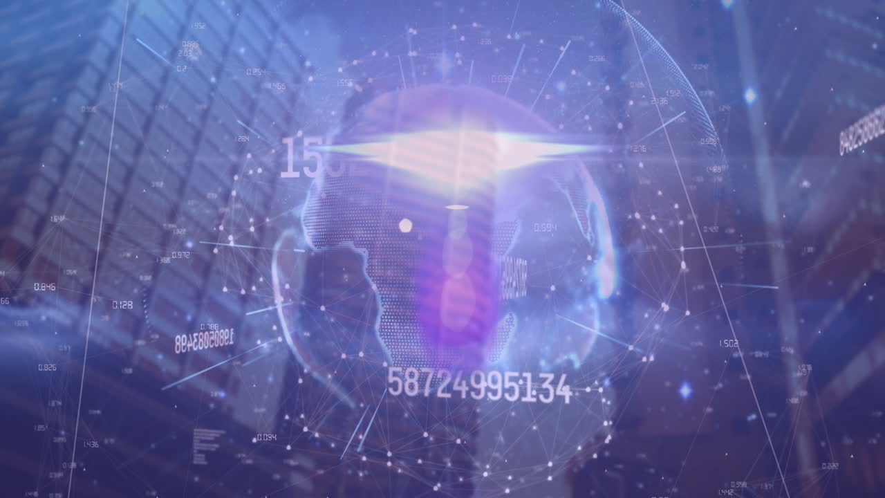 전 세계 데이터 프로세싱의 애니메이션