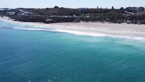 scenic aerial coastline view at yanchep lagoon, perth western australia