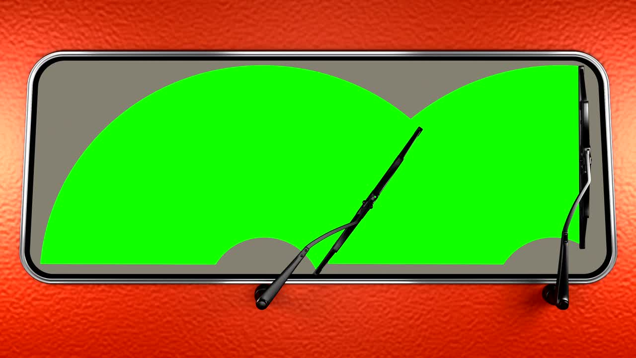 윈드스크린 와이퍼 4k, 그린 스크린, 원활한 루프