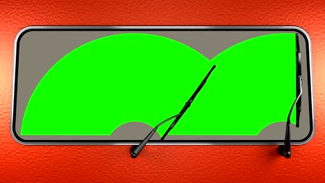윈드스크린 와이퍼 4k, 그린 스크린, 원활한 루프
