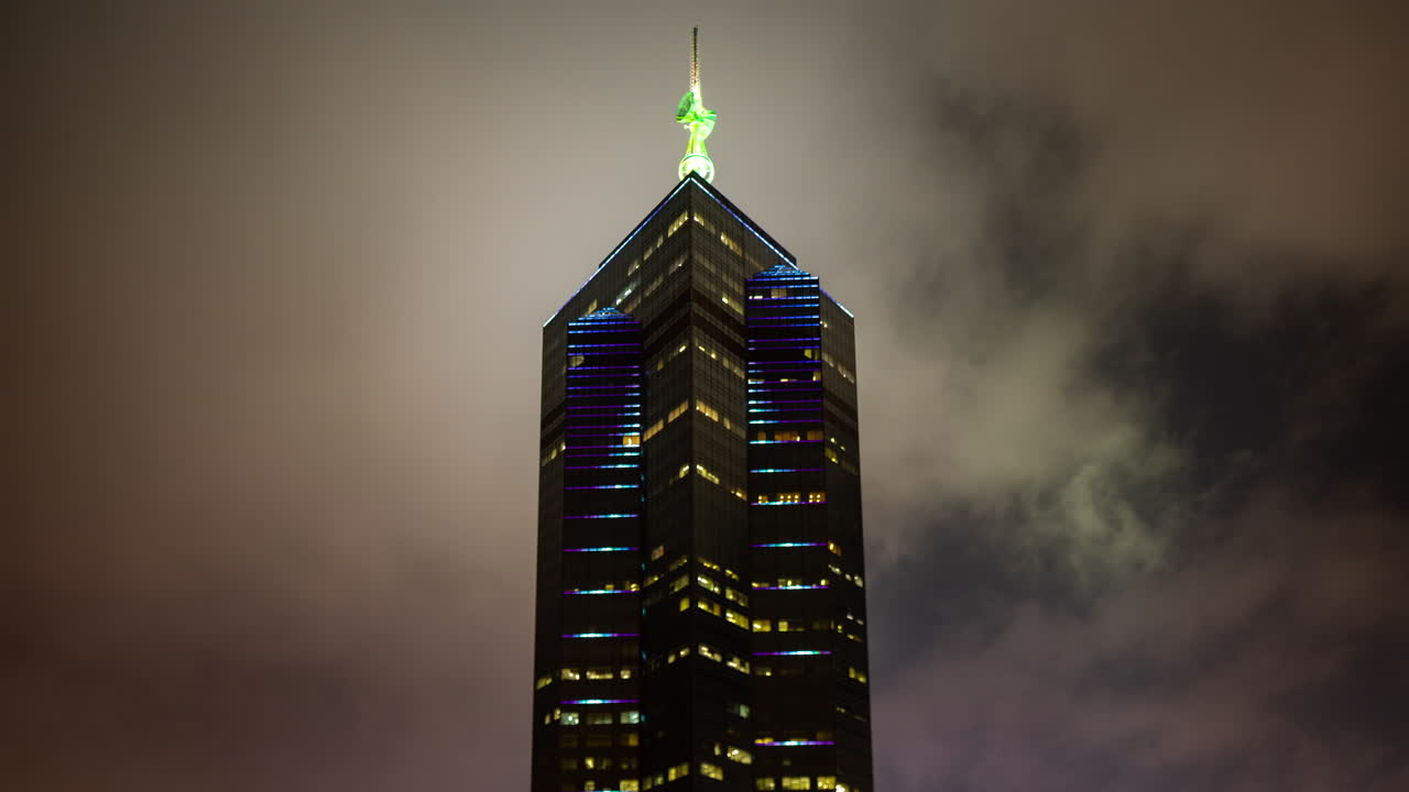 Modern Skyscraper at Night