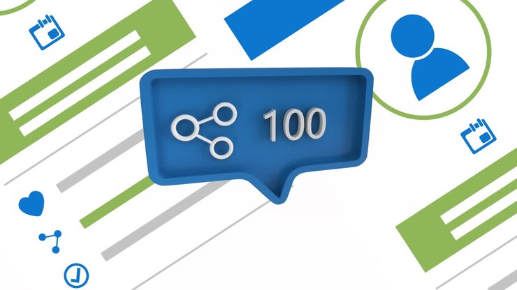 Connect icon with increasing count on social media