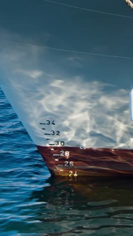 light glare from the water on ship