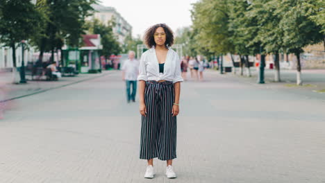woman in the city