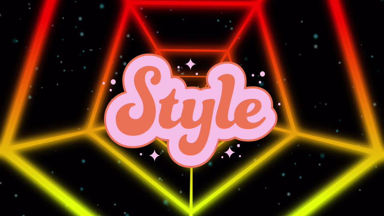 모양 위의 스타일 텍스트의 애니메이션