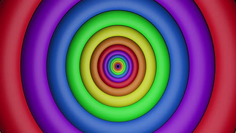 animación del patrón del círculo del arco iris moviéndose en un bucle sin costuras.