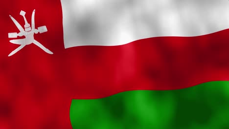 oman national country flag symbol - illustrated motion graphic design