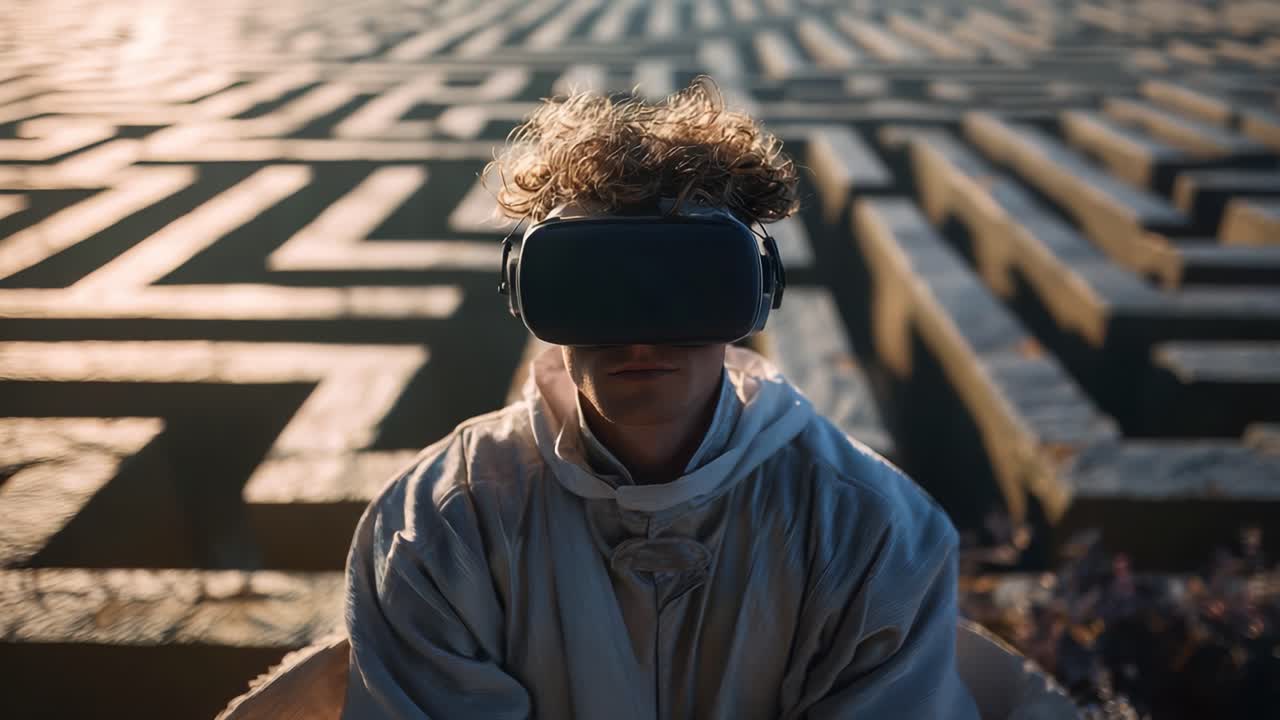 Viaggio enigmatico attraverso un labirinto virtuale: un'esperienza utente nella realtà immersiva con tecnologia all'avanguardia - Scopri nuove dimensioni e affronta le sfide negli spazi digitali
