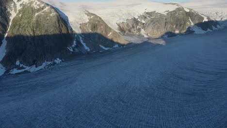 europe's longest glacier arm - tunsbergsdalsbreen glacier in jostedalsbreen national park