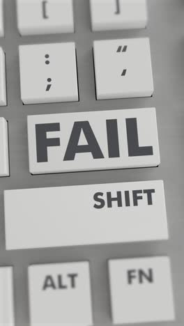 fallo al presionar el botón en el teclado vídeo vertical