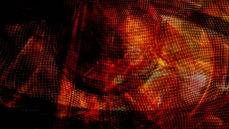 malla naranja oscura que hace zoom dentro y fuera en la textura abstracta - animación de fondo de movimiento de bucle sin costuras de 4k