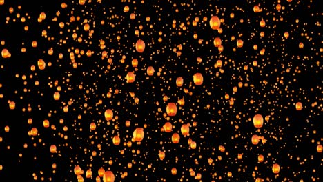 lanterns floating lamp in the night sky background. happy diwali festival decoration elements.
