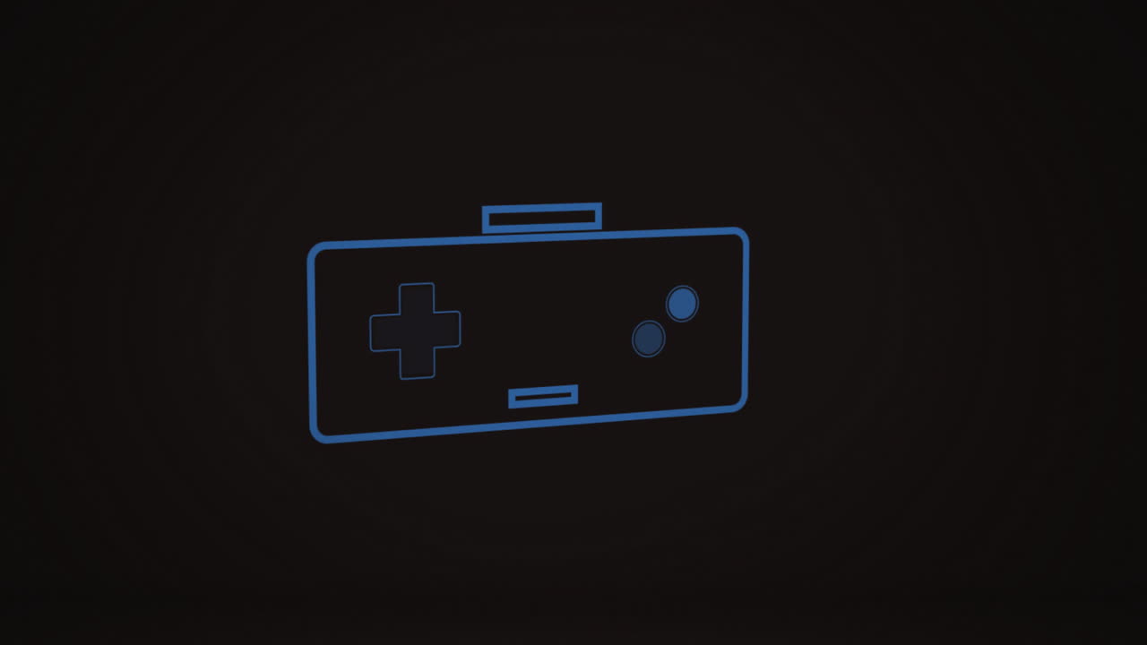 Animating game controller outline on black background