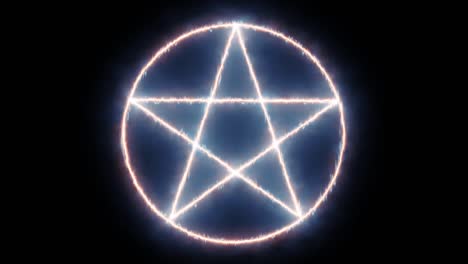 magical fiery glowing wizards marks geometric symbols circle pentagram