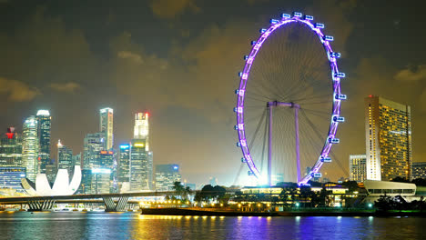 Time-lapse-beautiful-architecture-business-building-cityscape-of-Singapore-city