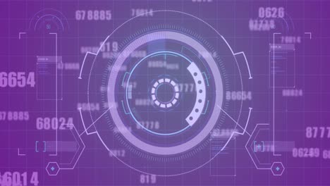 Animation-of-arc-reactor-and-changing-numbers-over-speedometers-over-black-background