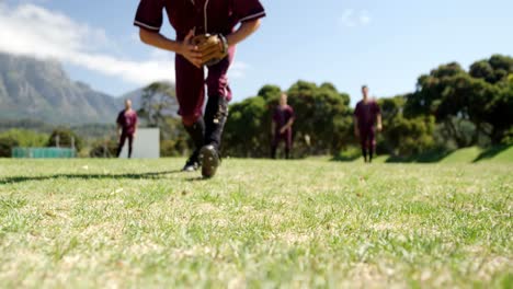 Jugadores-De-Béisbol-Durante-La-Sesión-De-Práctica