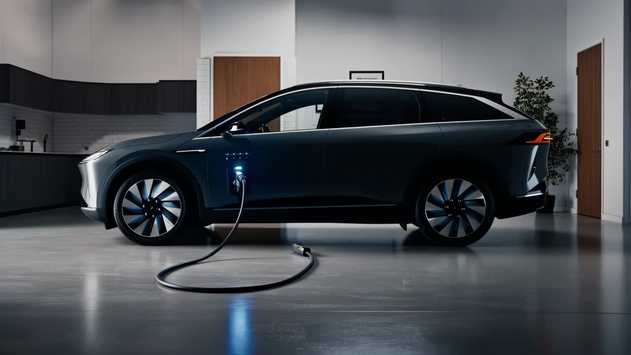 Electric SUV Charging at Home