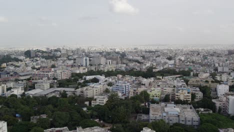 aerial footage in 4k resolution of a city in india morning in a residential area of the city