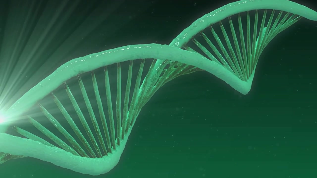 Animazione di un mirino su punti luminosi su sfondo blu.